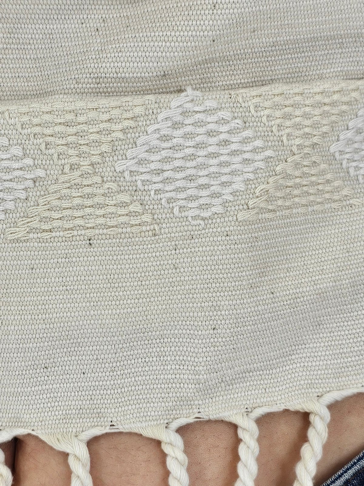 100% Cotton Backstrap Loom Backless Halter Top – Handwoven with Raw Natural Thread | Sustainable Fashion Raw Off - White - Tenku Designs