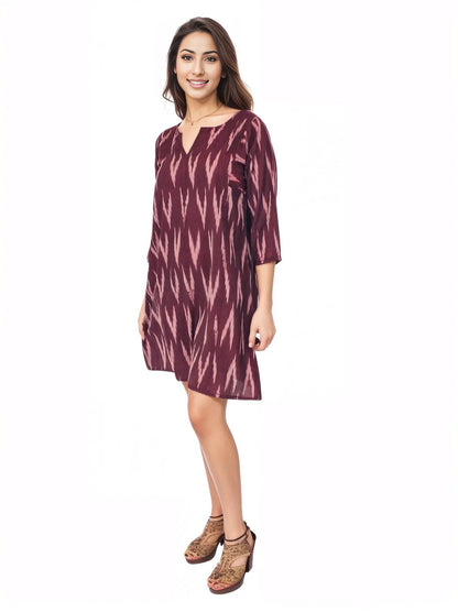 100% Cotton Burgundy Kaftan – Lightweight, Breathable & Stylish | Tenku Designs - Tenku Designs