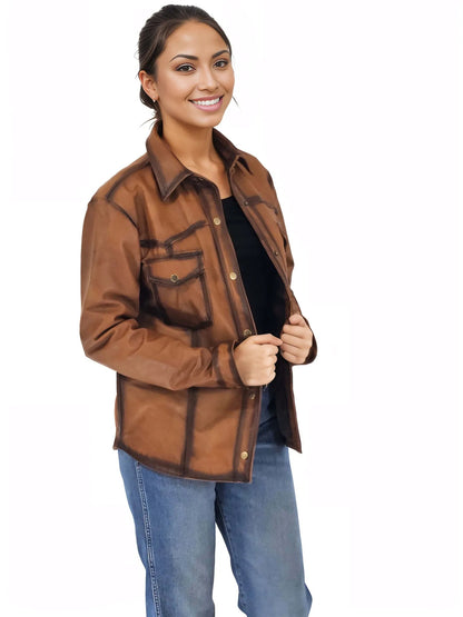 Handcrafted Lambskin Leather Round Mini Skirt Gold