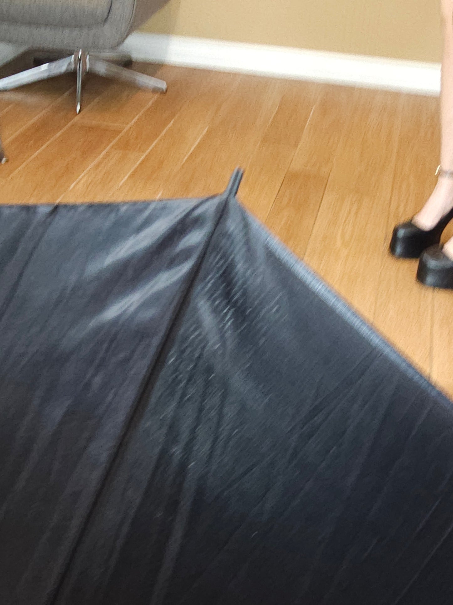 Handcrafted Lambskin Leather Round Mini Skirt Gold