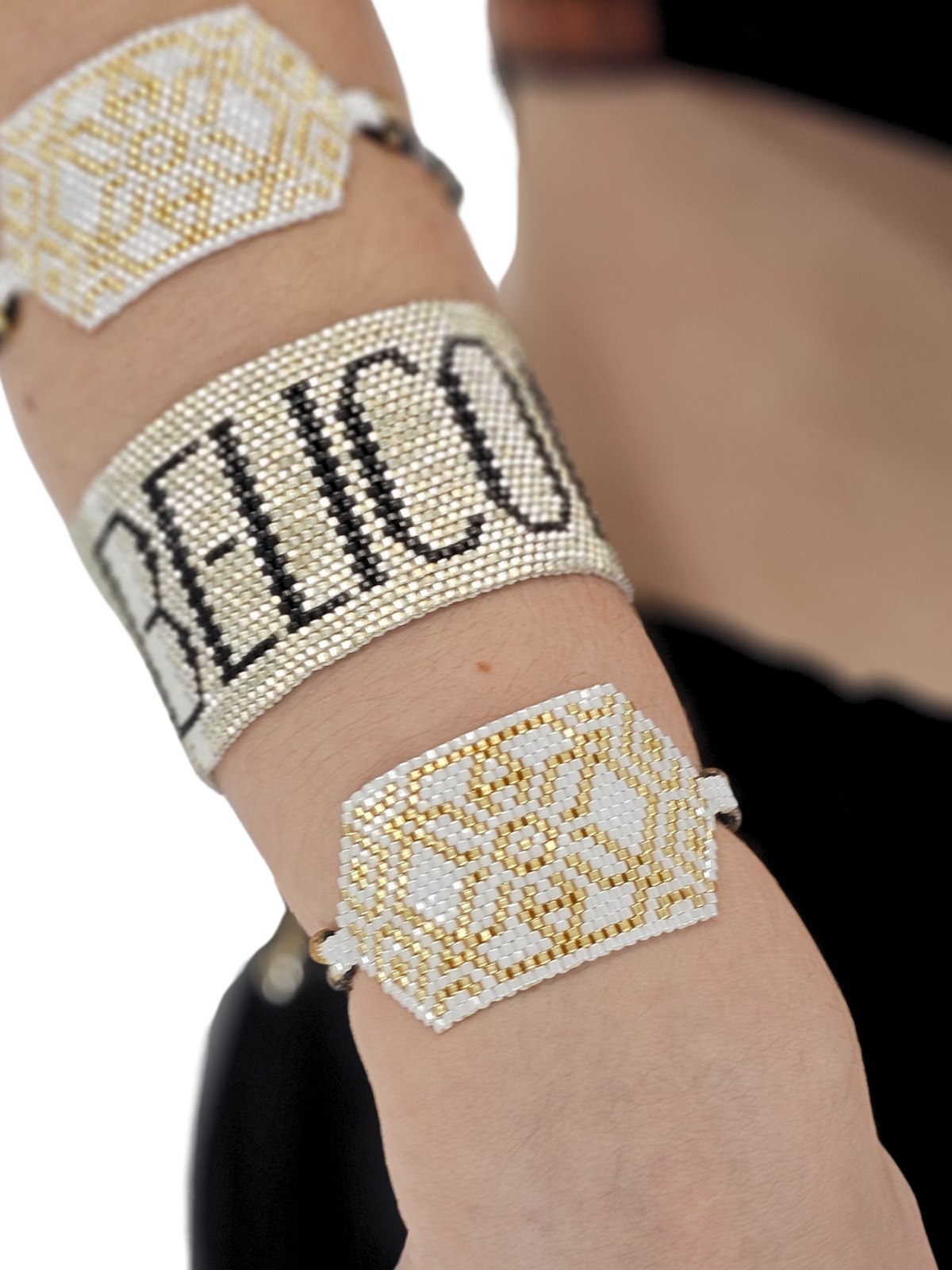 Wixarika Miyuki Beaded Bracelets – Handmade Mexican Huichol Jewelry "Corona"