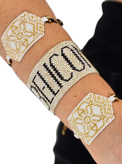 Wixarika Miyuki Beaded Bracelets – Handmade Mexican Huichol Jewelry "Corona"