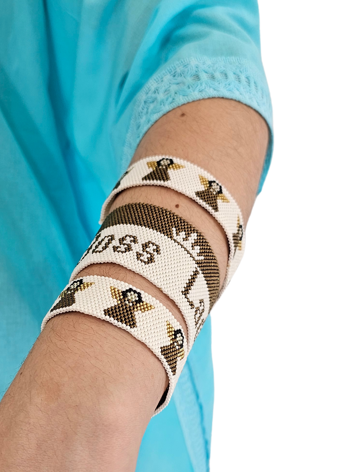 Wixarika Miyuki Beaded Bracelets – Handmade Mexican Huichol Jewelry "Corona"