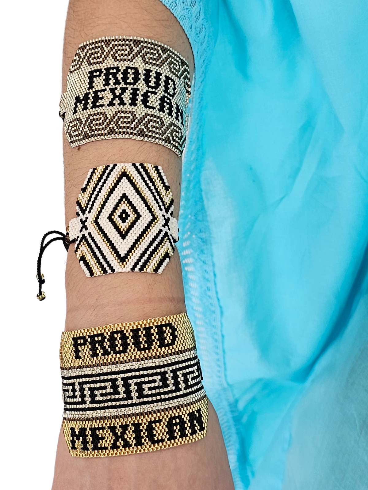 Wixarika Miyuki Beaded Bracelets – Handmade Mexican Huichol Jewelry "Corona"