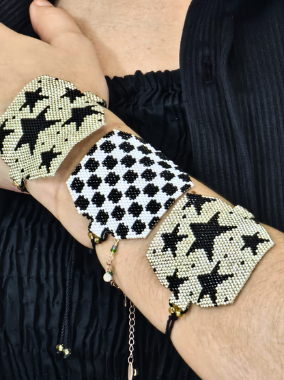 Wixarika Miyuki Beaded Bracelets – Handmade Mexican Huichol Jewelry "Corona"