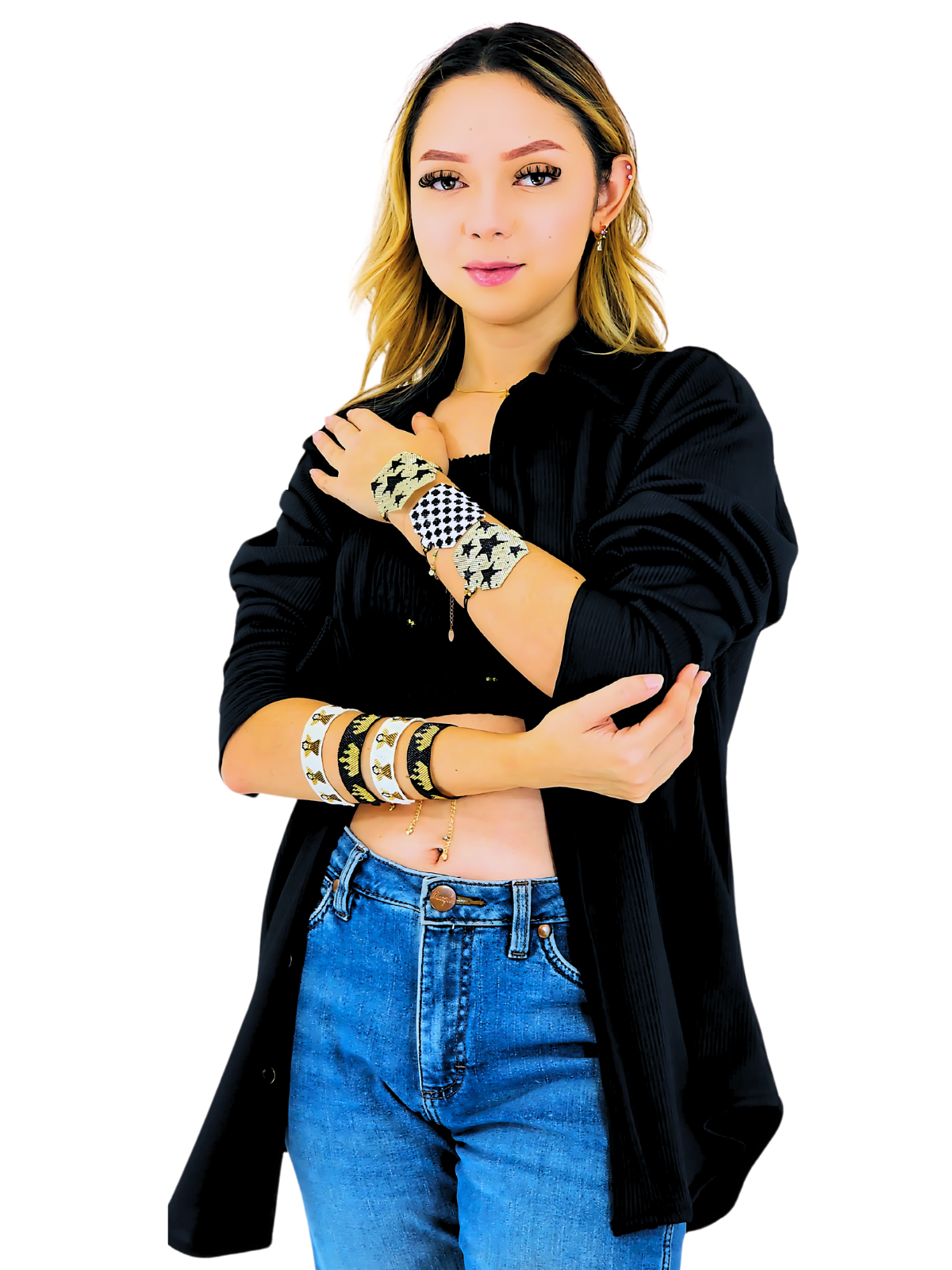 Wixarika Miyuki Beaded Bracelets – Handmade Mexican Huichol Jewelry "Corona"