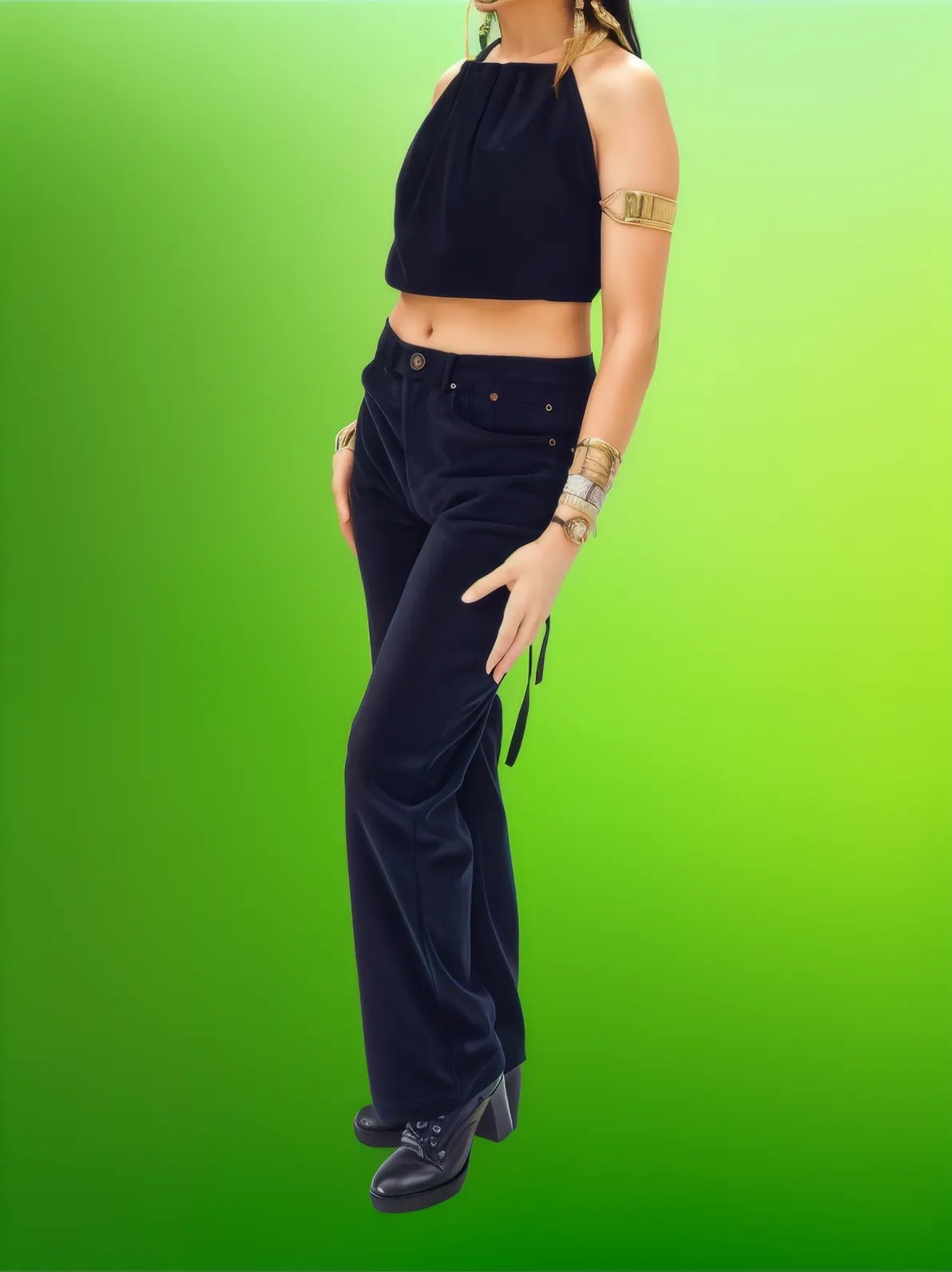 5 - Pocket Oversized Velvet Pants – Lightweight, Breathable & Stylish Black - Tenku Designs