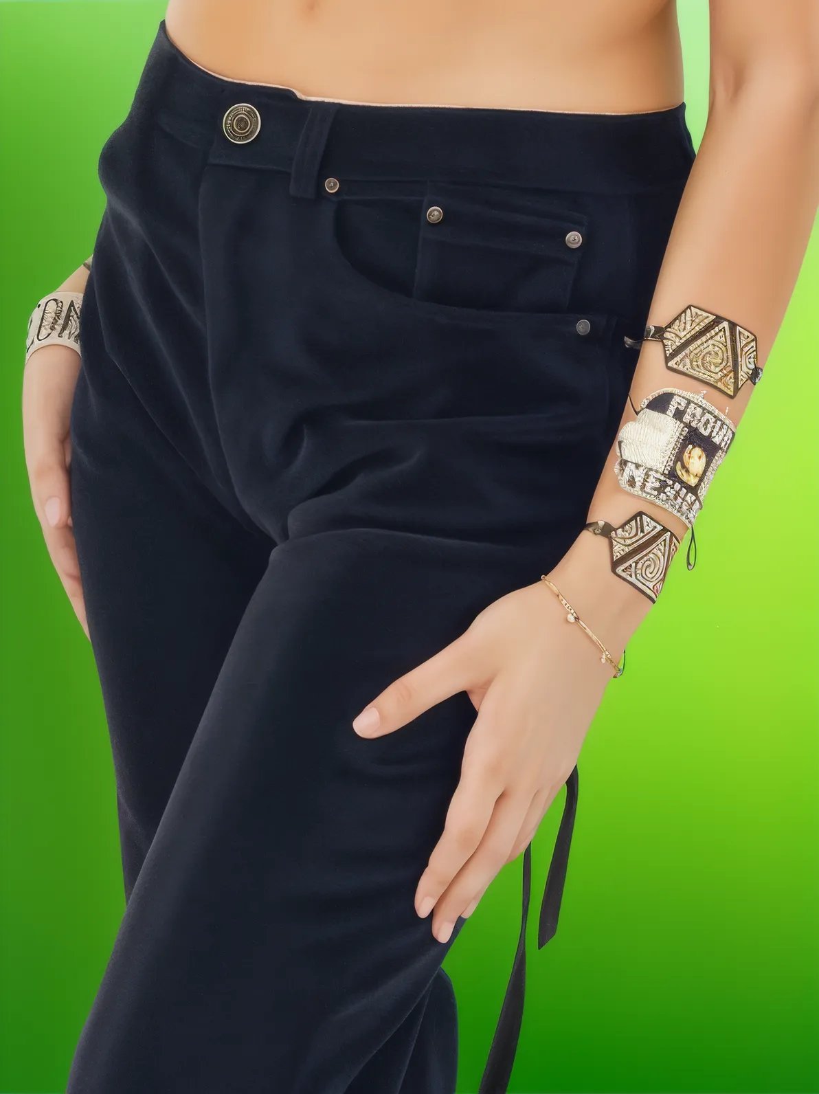 5 - Pocket Oversized Velvet Pants – Lightweight, Breathable & Stylish Black - Tenku Designs