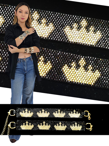 Wixarika Miyuki Beaded Bracelets – Handmade Mexican Huichol Jewelry "Corona"