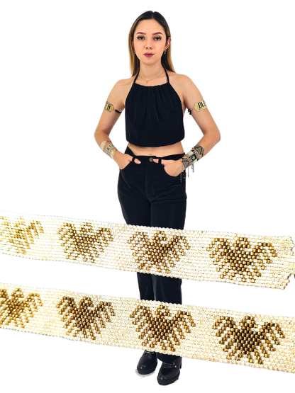 Wixarika Miyuki Beaded Bracelets – Handmade Mexican Huichol Jewelry "Corona"