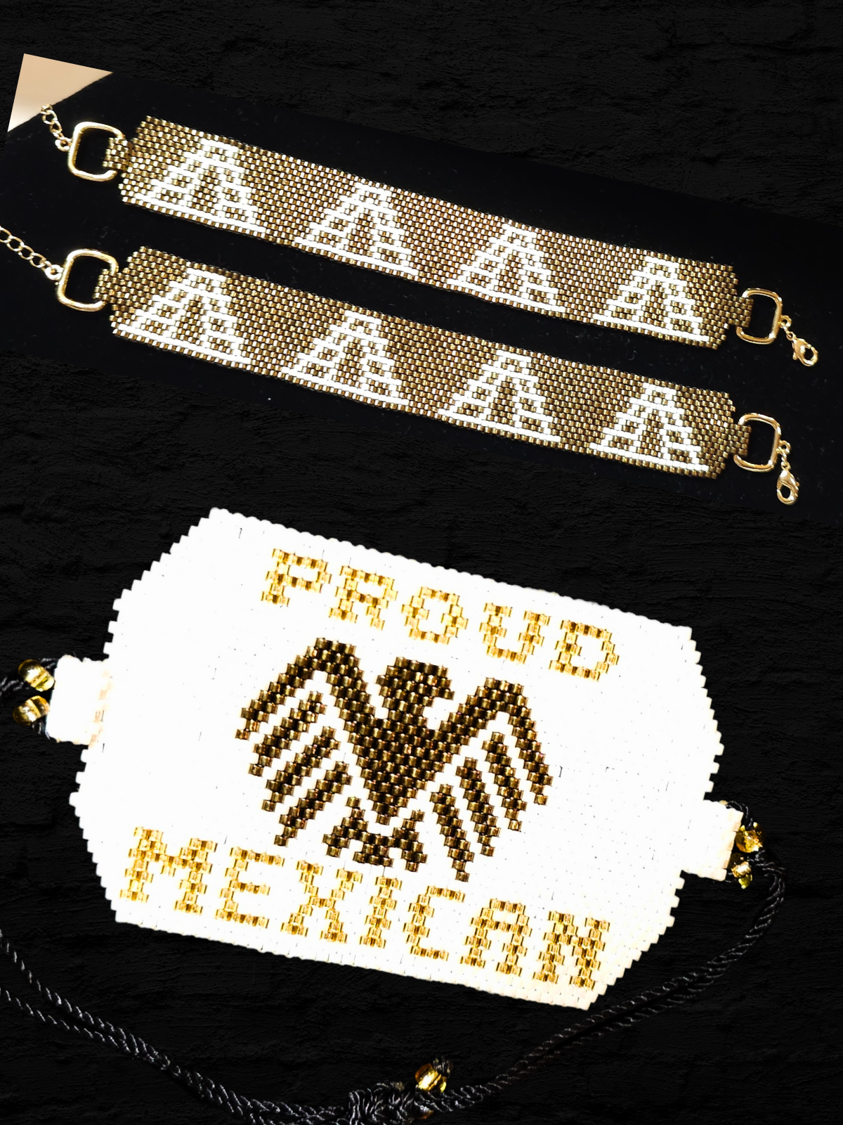 Wixarika Miyuki Beaded Bracelets – Handmade Mexican Huichol Jewelry "Corona"