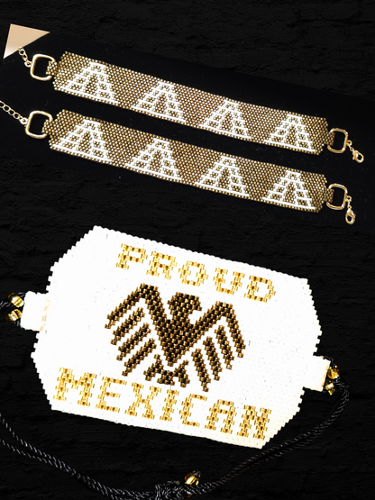 Wixarika Miyuki Beaded Bracelets – Handmade Mexican Huichol Jewelry "Corona"