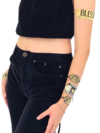 Wixarika Miyuki Beaded Bracelets – Handmade Mexican Huichol Jewelry "Corona"