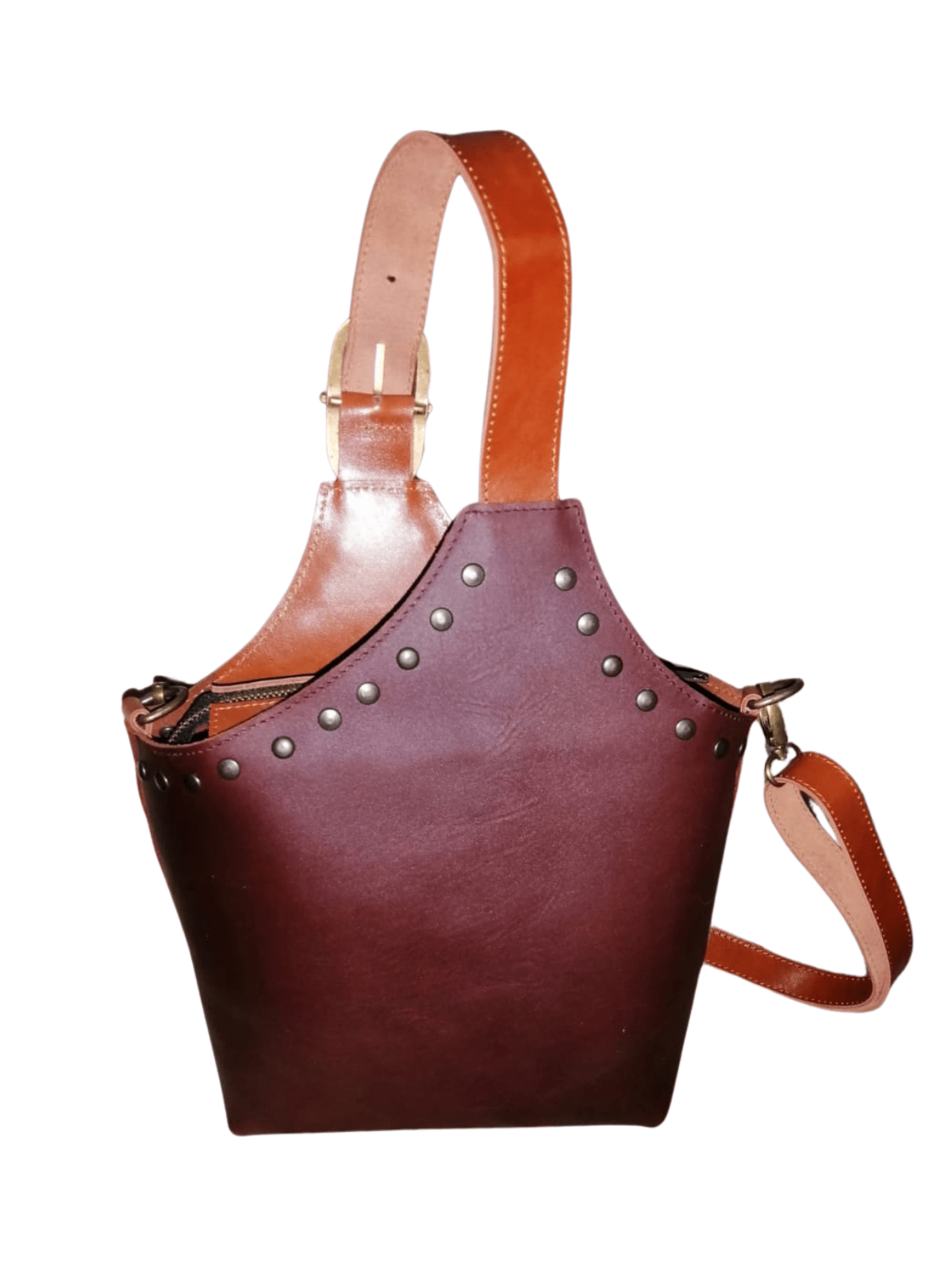 Assymetric Bag Russet - Tenku Designs