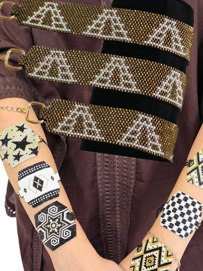 Authentic Wixarika Miyuki Bracelet "Piramide" - Tenku Designs