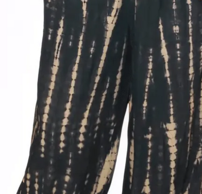 Black Boho Tie-Dye Pants Set – Cozy, Chic & Effortlessly Stylish