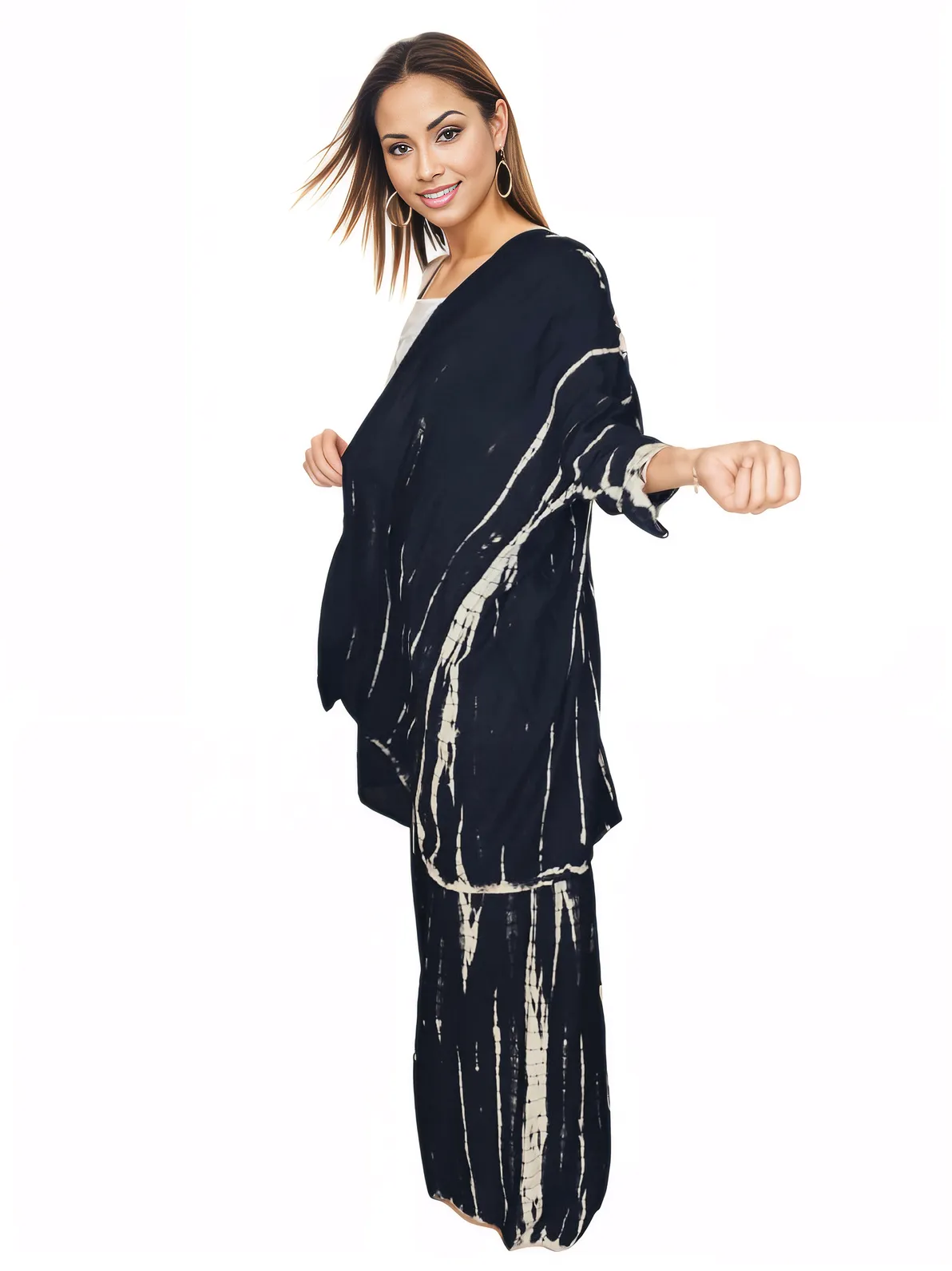 Black Boho Tie - Dye Pants Set – Cozy, Chic & Effortlessly Stylish - Tenku Designs