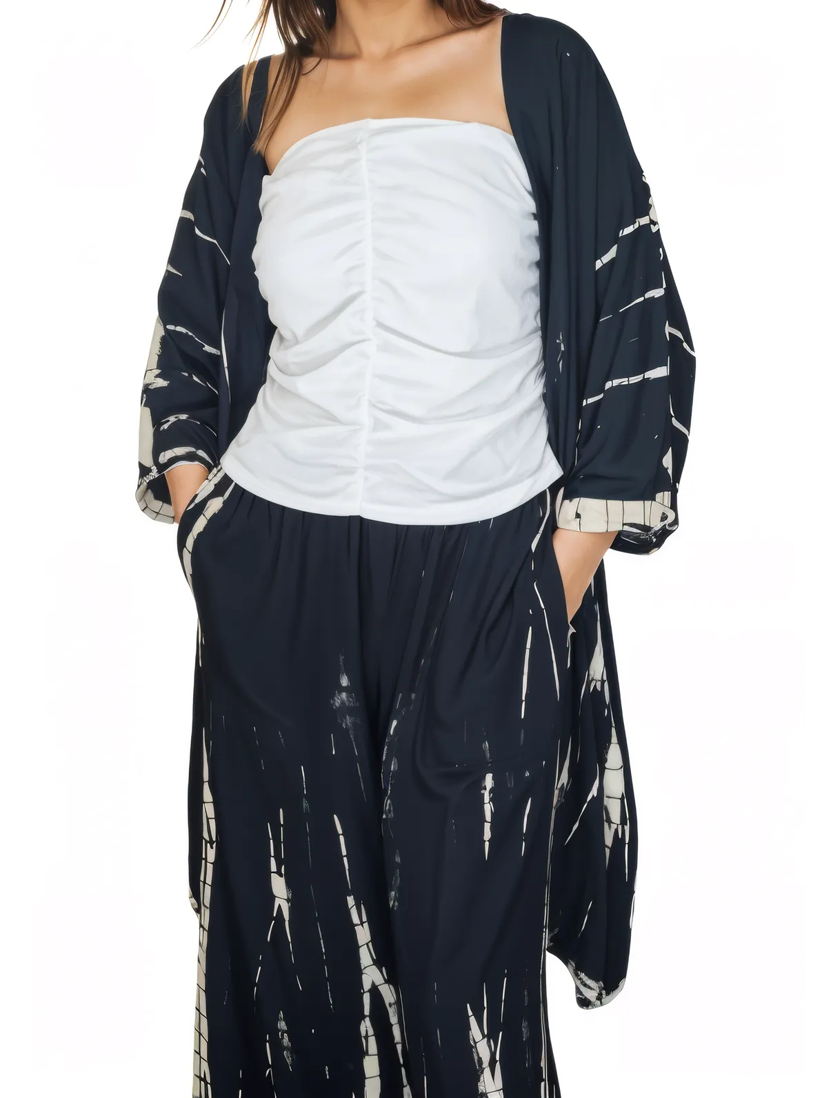 Black Boho Tie - Dye Pants Set – Cozy, Chic & Effortlessly Stylish - Tenku Designs