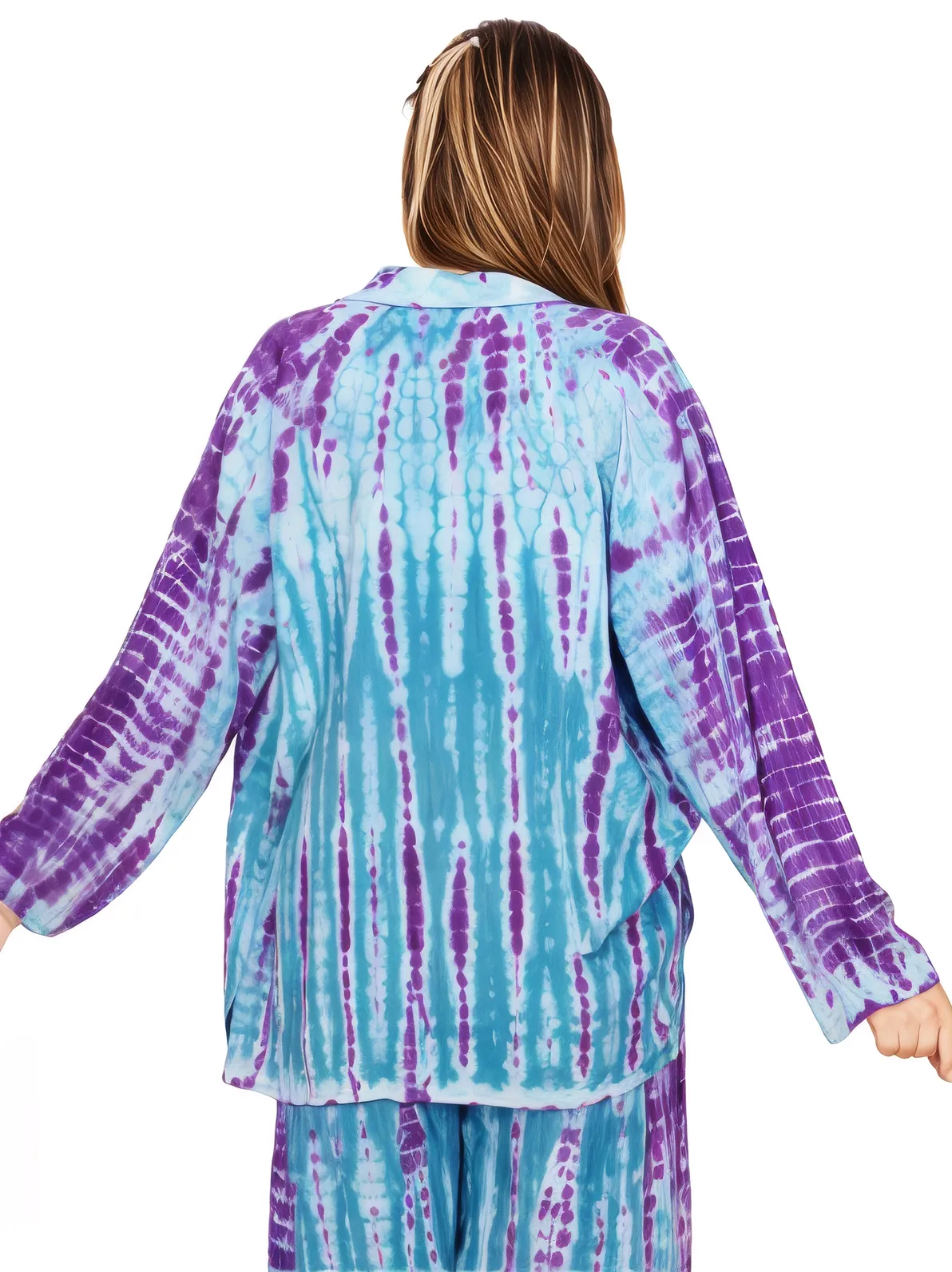 Blue Boho Tie - Dye Pants Set – Cozy, Chic & Effortlessly Stylish - Tenku Designs