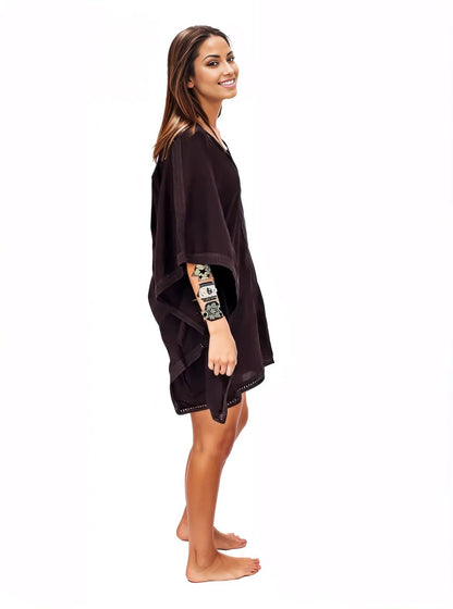 BOHO Cotton Dusty Antiqued Bown Dress - Tenku Designs