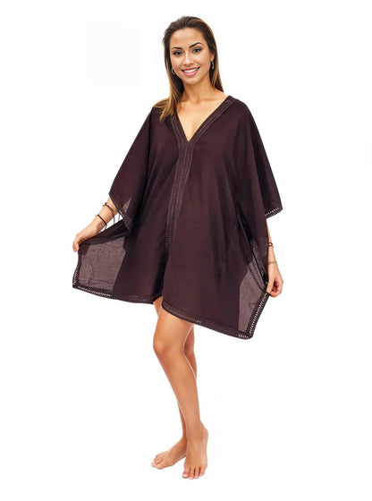 BOHO Cotton Dusty Antiqued Bown Dress - Tenku Designs