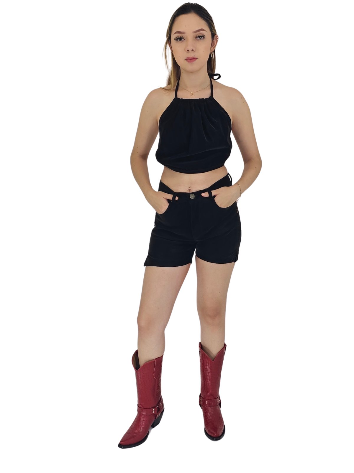Buttery Soft Black Velvet Shorts – 5 - Pocket, Lightweight & Breathable Black - Tenku Designs