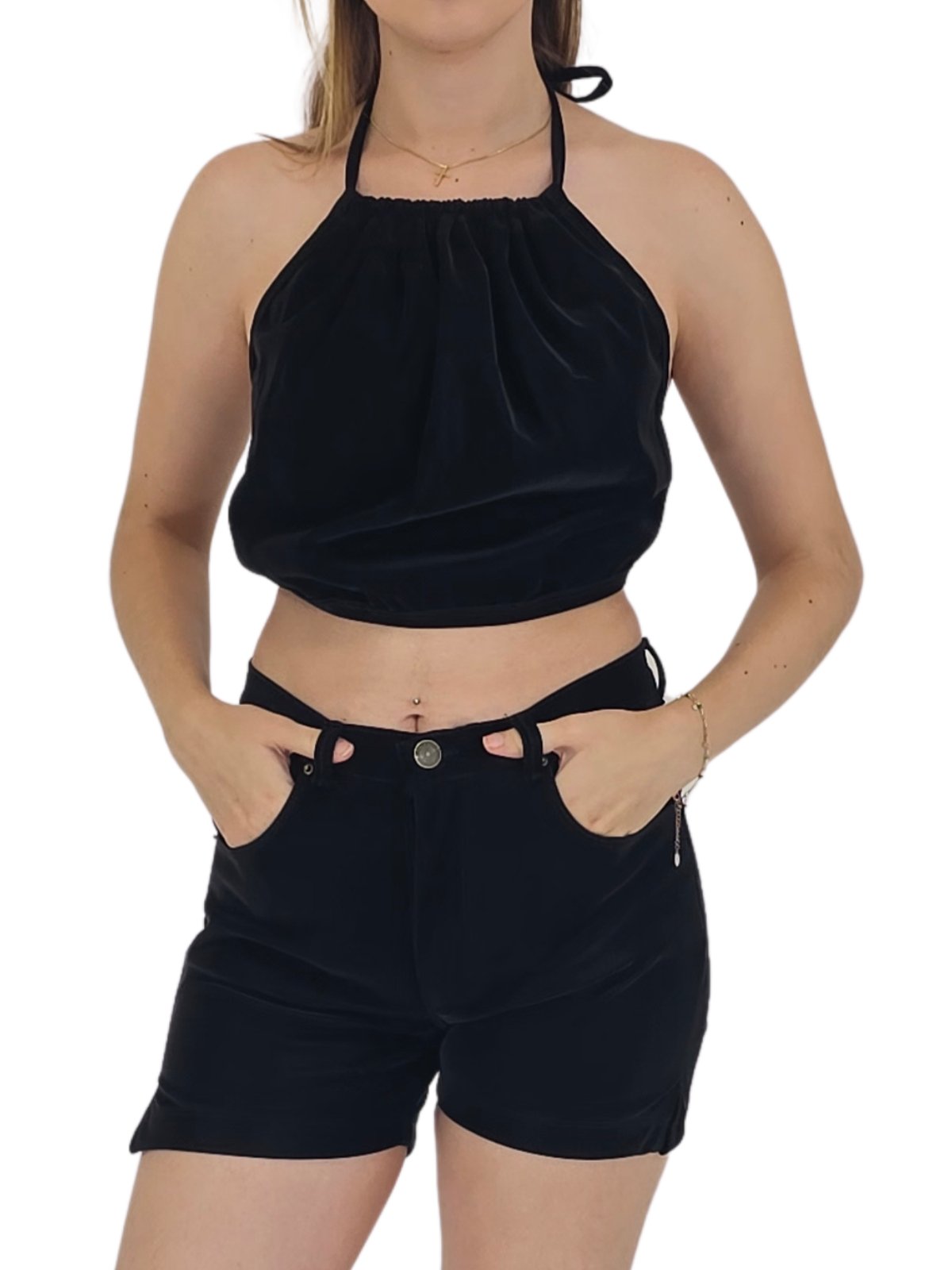 Buttery Soft Black Velvet Shorts – 5 - Pocket, Lightweight & Breathable Black - Tenku Designs