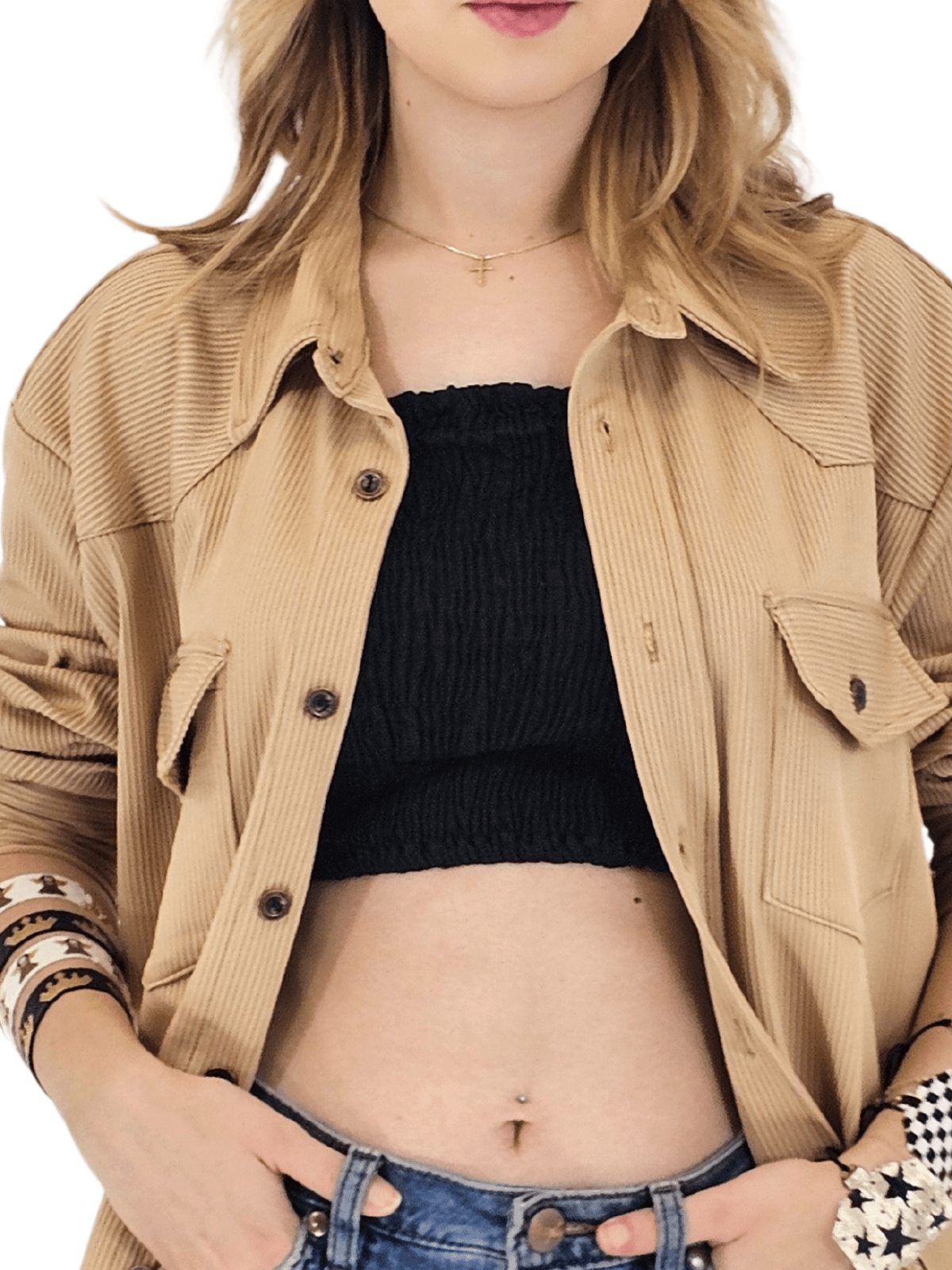 Buttery Soft Oversized Ribbed Shirt – Luxe Comfort with Country - Chic Style Khaki - Tenku Designs