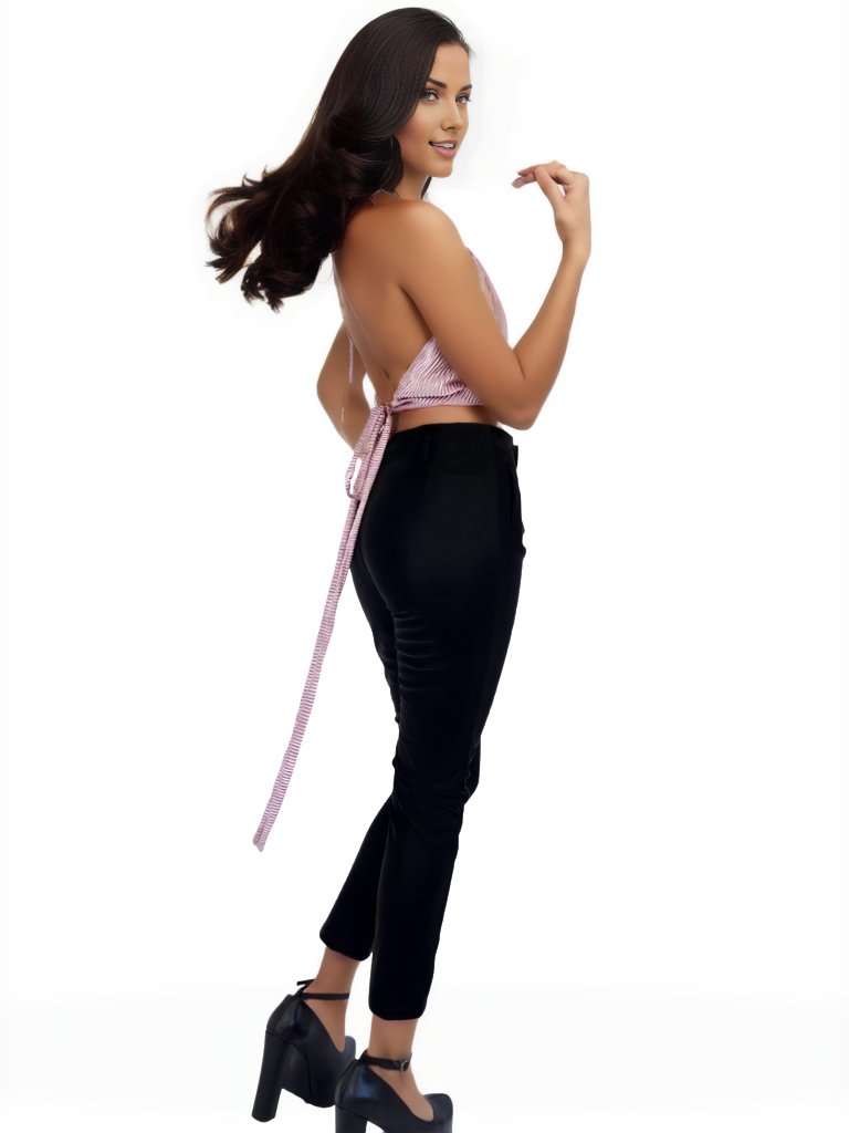 Buttery Soft Velvet High - Rise Skinny Pants Black - Tenku Designs