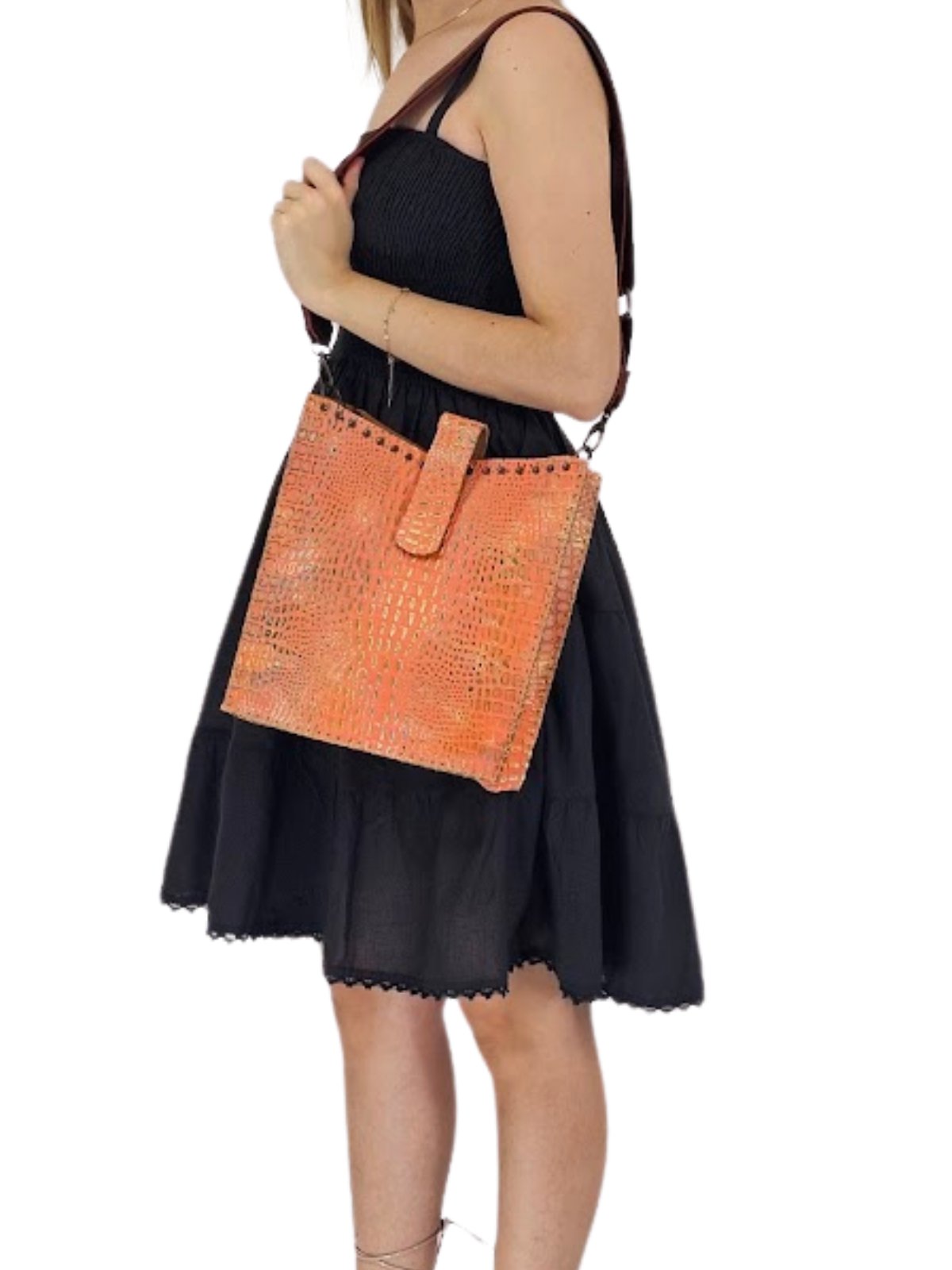 College Tote Orange * - Tenku Designs