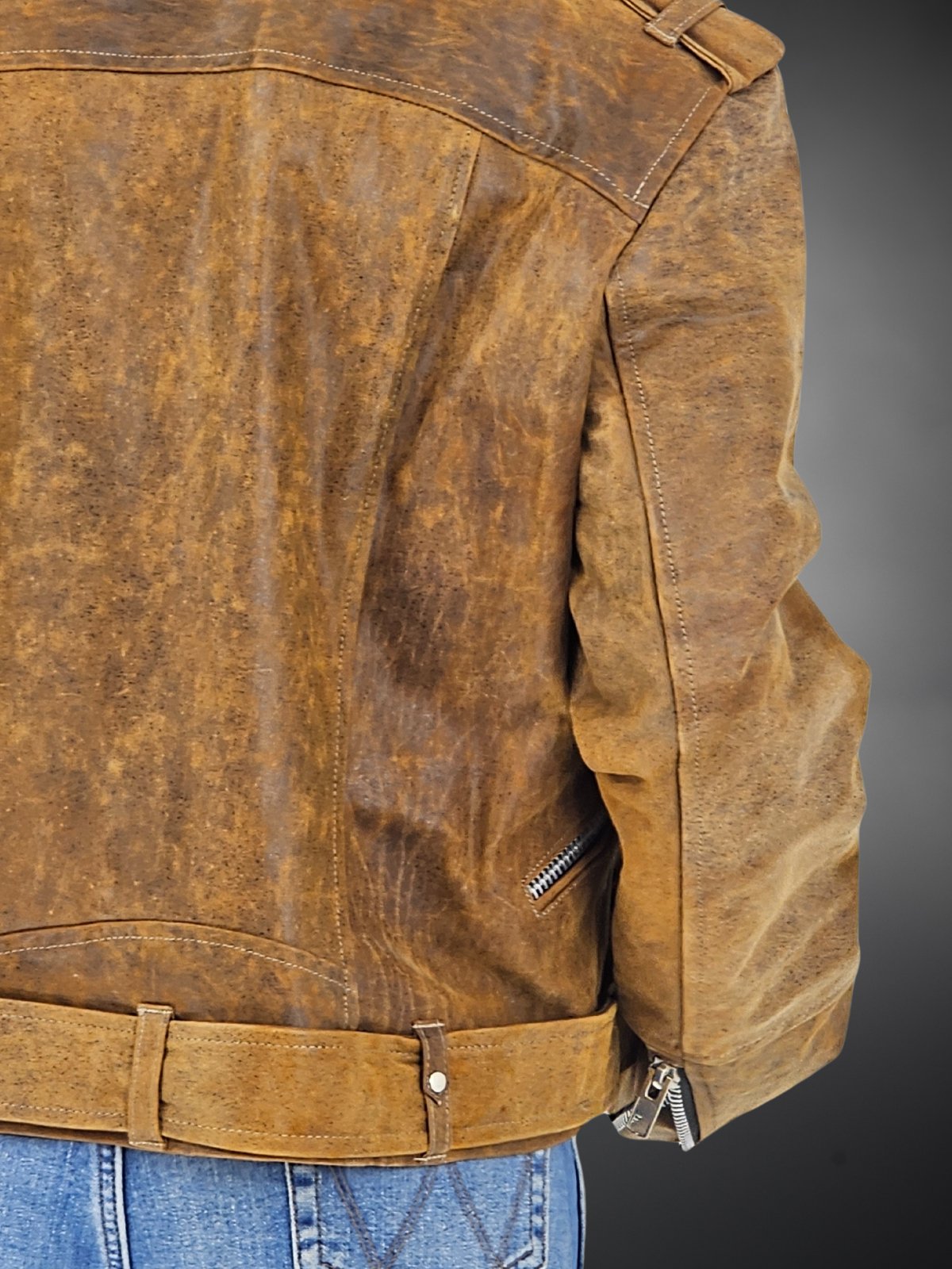 Handcrafted Women's Sheepskin Leather Biker Jacket – Premium Biker Style Crackled Brown - Tenku Designs