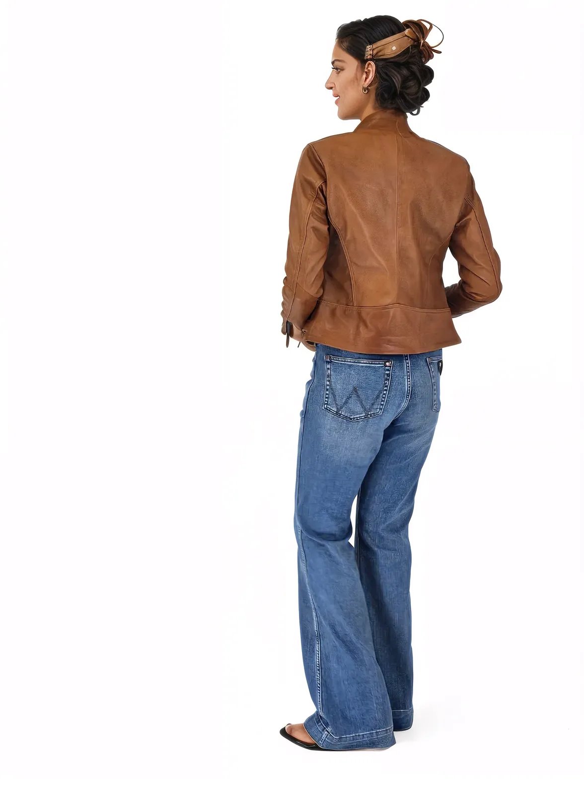 Handcrafted Women's Sheepskin Leather Biker Jacket – Premium Biker Style Honey - Tenku Designs