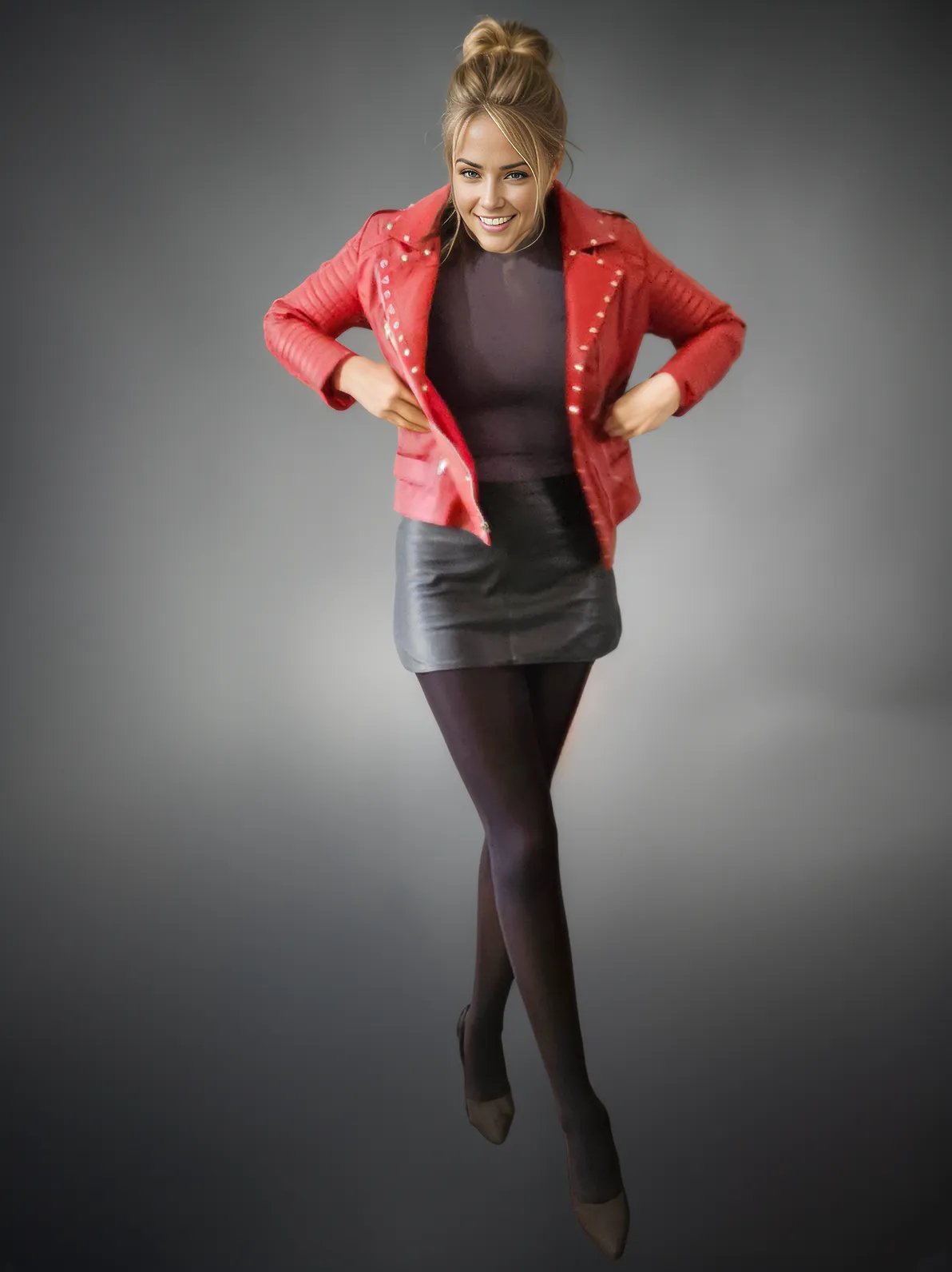 Handcrafted Women's Sheepskin Leather Biker Jacket – Premium Biker Style Red - Tenku Designs