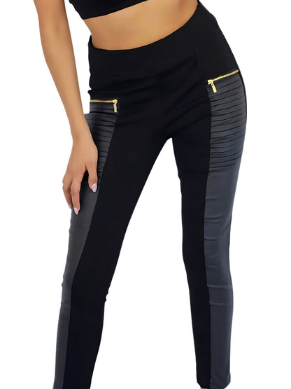 High - Waisted Tummy Control Pants Black - Tenku Designs