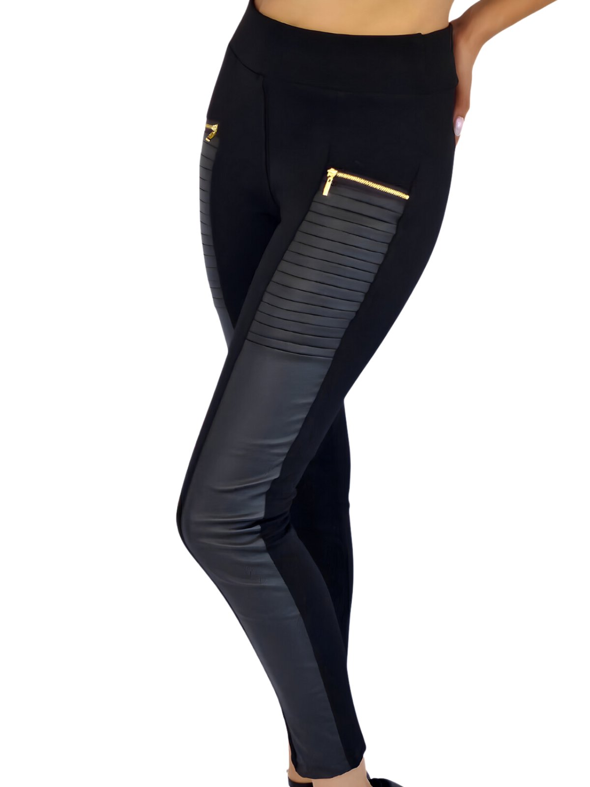 High - Waisted Tummy Control Pants Black - Tenku Designs