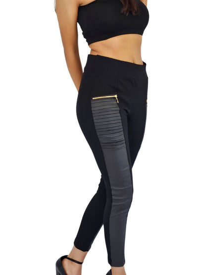 High - Waisted Tummy Control Pants Black - Tenku Designs