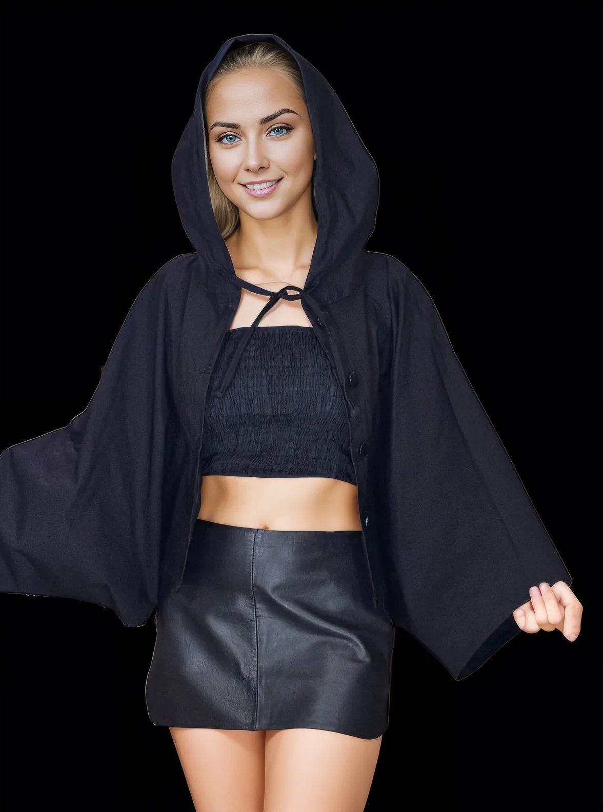 Lambskin Leather Mini Skirt Black * - Tenku Designs
