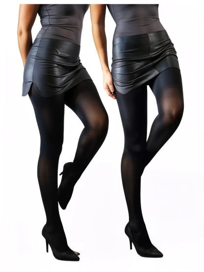 Lambskin Leather Mini Skirt Black * - Tenku Designs