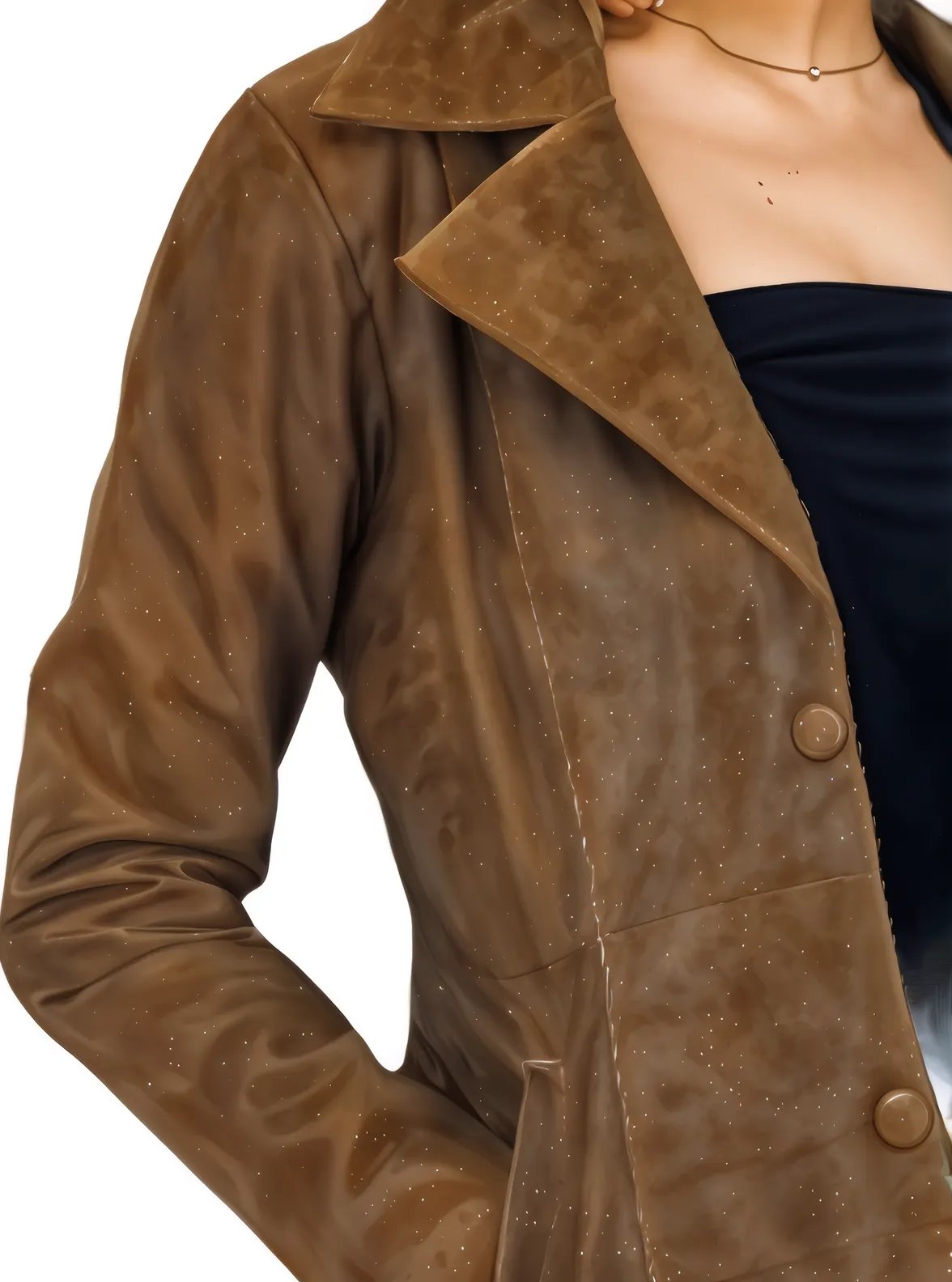 Leather Jacket Set Crackled Brown - Tenku Designs