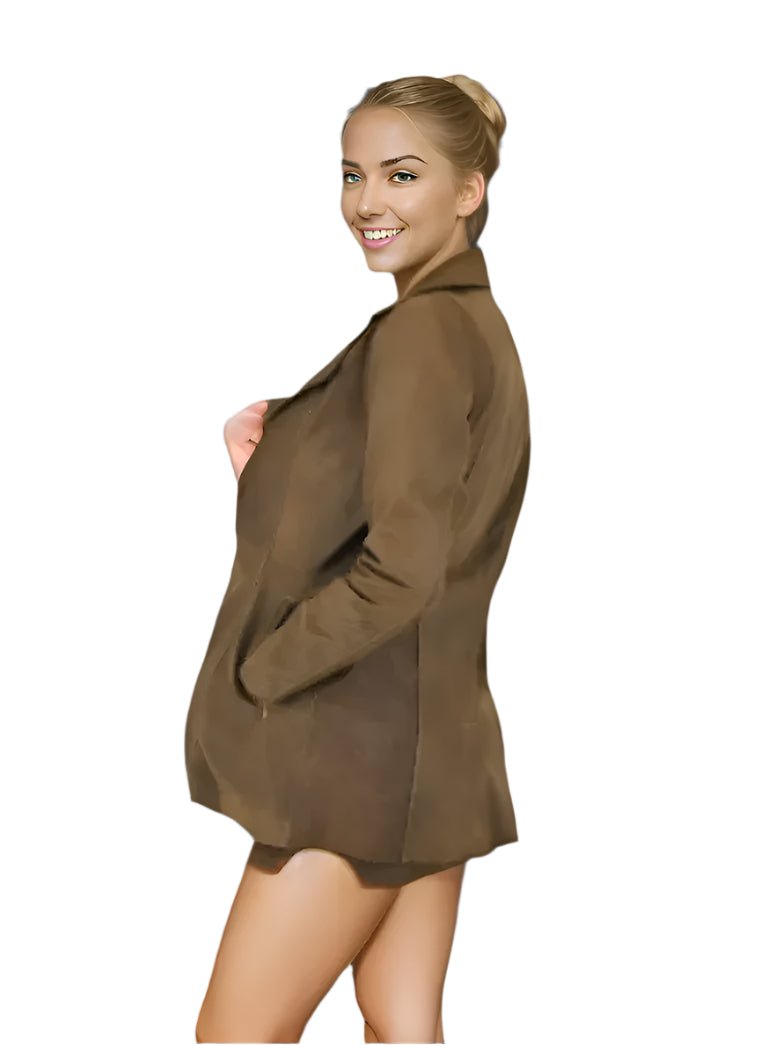 Leather Jacket Set Crackled Brown - Tenku Designs