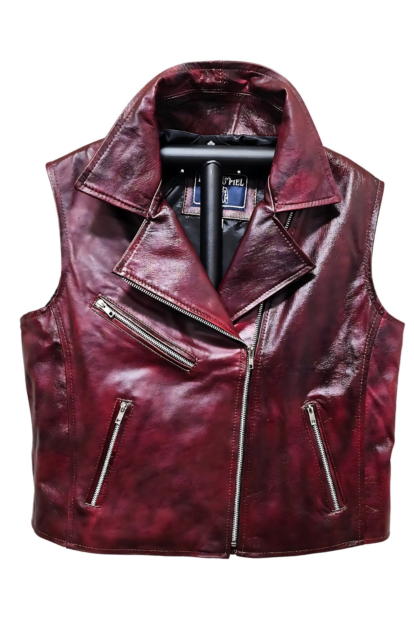 Leather Vest Wine - Tenku Designs