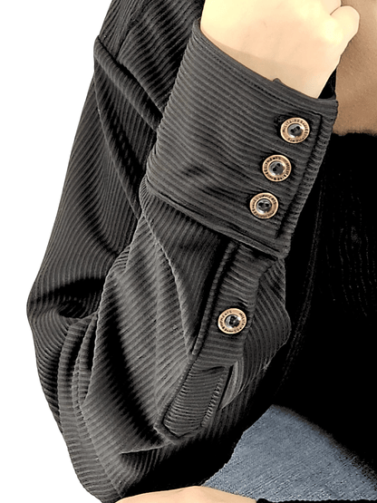 Oversized Shirt – Luxe Comfort with Country - Chic Style Black - Tenku Designs