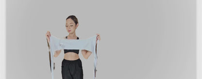 Multi-Way Halter Cross Neck Wrap Top with 2 Interchangeable Buckles – Adjustable, Chlorine-Resistant, Versatile Crop Top Cobalt Blue