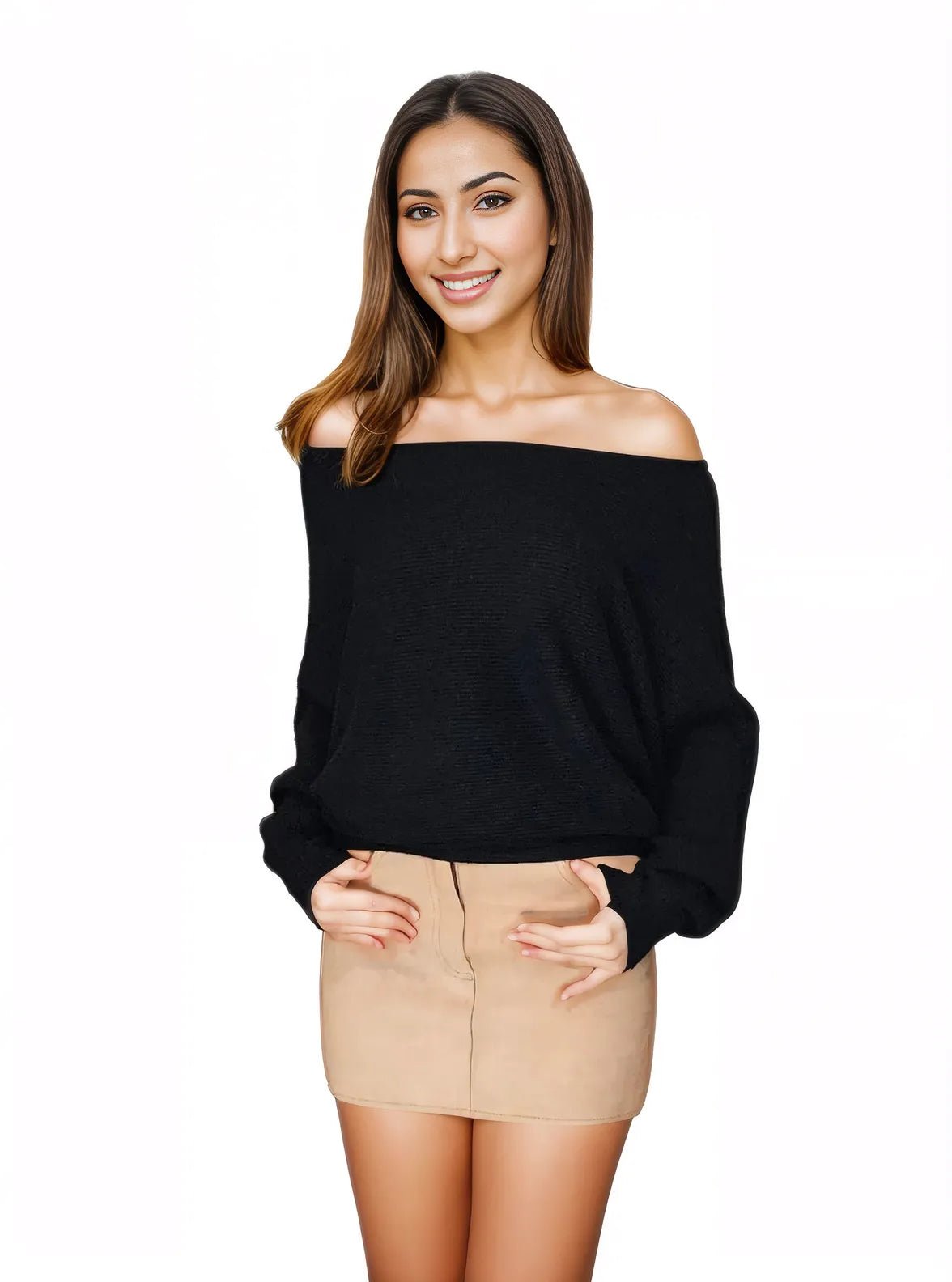 Suede Mini Skirt Peach - Tenku Designs