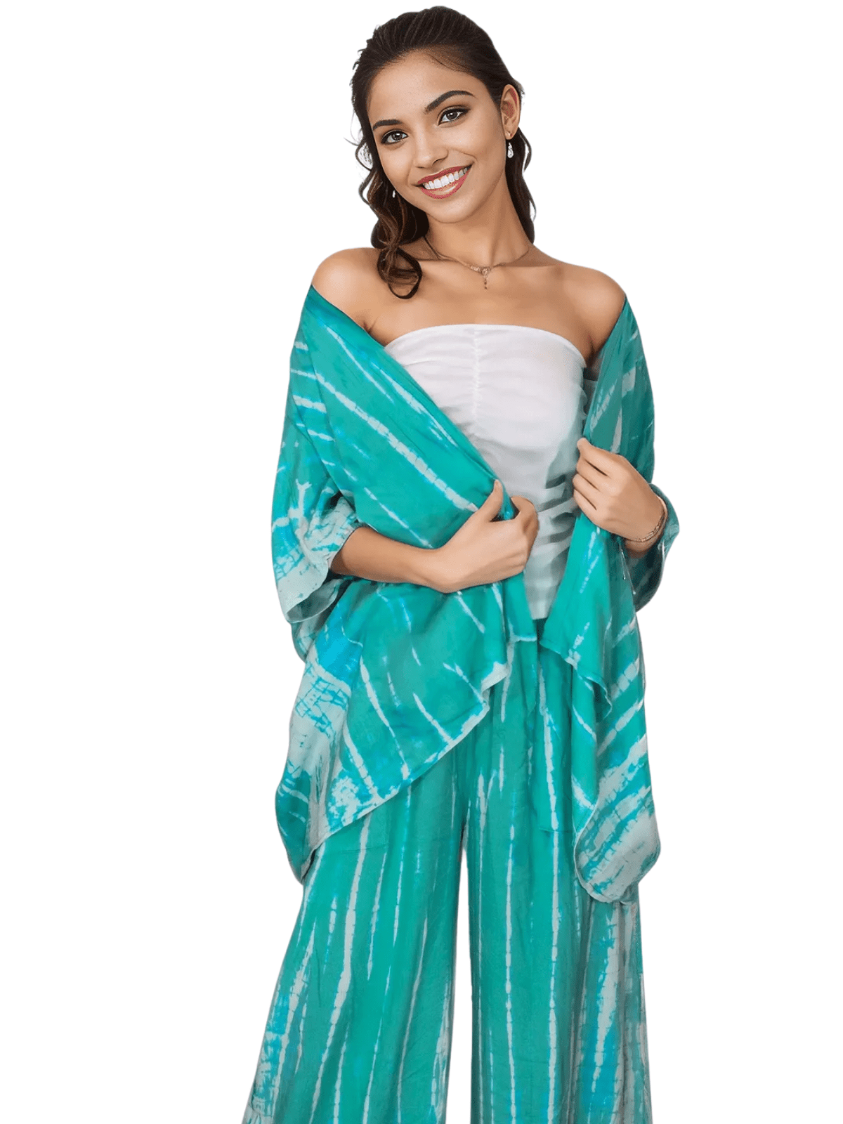 Turquoise Boho Tie - Dye Pants Set – Cozy, Chic & Effortlessly Stylish - Tenku Designs