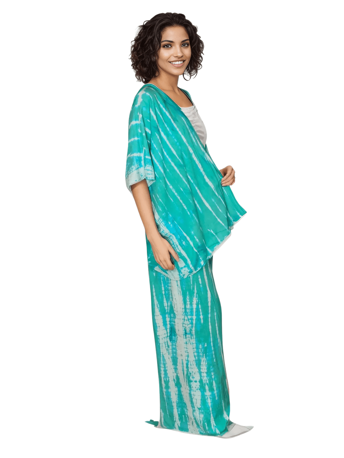 Turquoise Boho Tie - Dye Pants Set – Cozy, Chic & Effortlessly Stylish - Tenku Designs