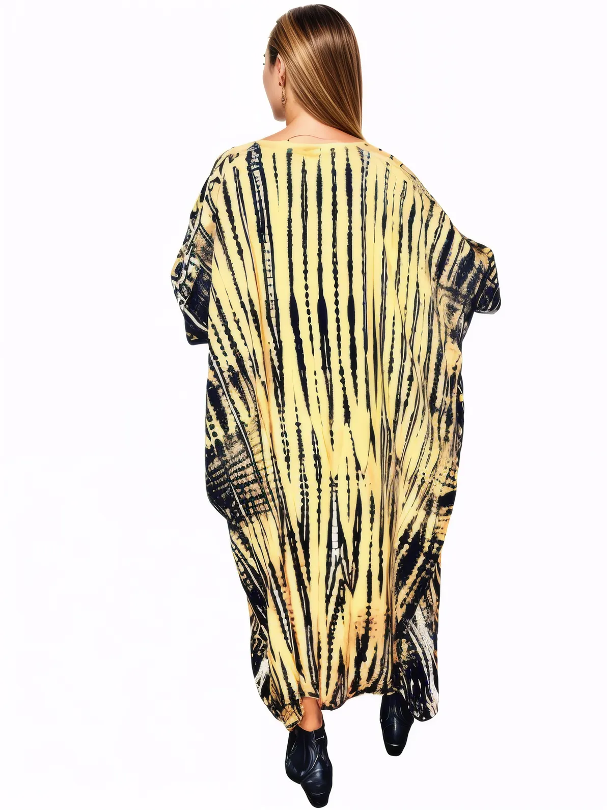 Yellow/Black Boho Tie - Dye Cardigan | Cozy & Chic - Tenku Designs